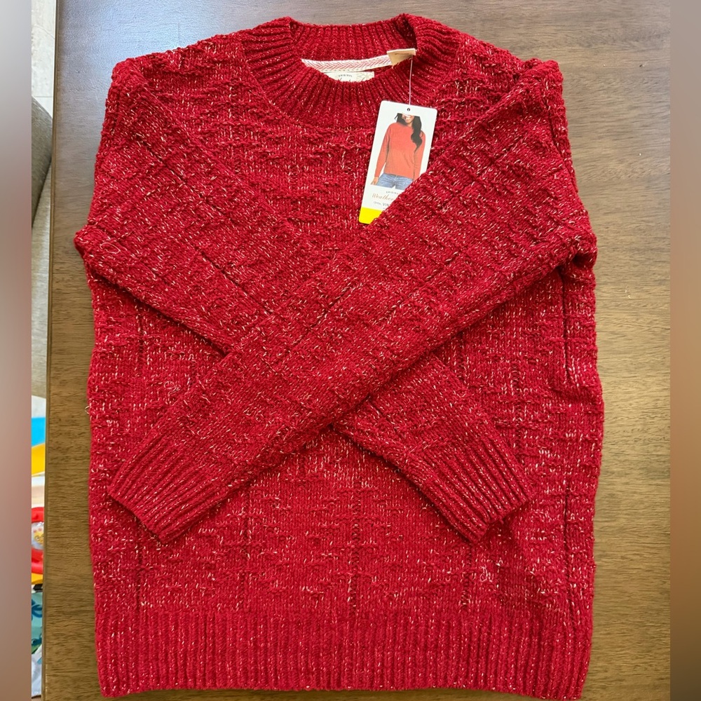 Weatherproof Red Knit Sweater